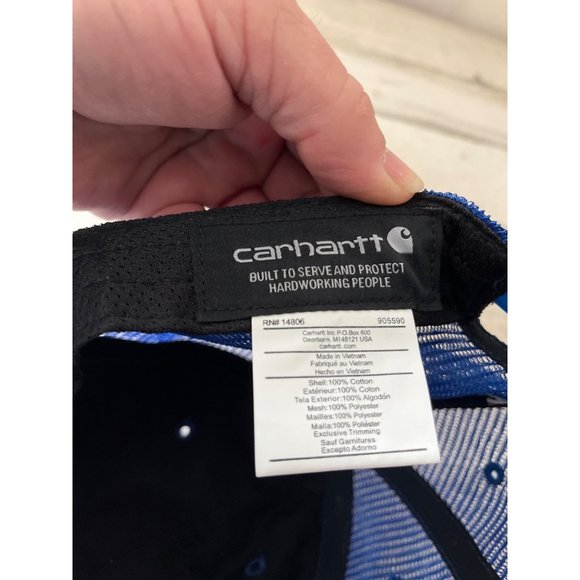 Carhartt Force blue adjustable mesh-back ball cap NWT - Picture 3 of 5